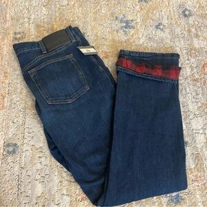 Eddie Bauer Mens Flannel Lined Jeans 36x32 Flex Straight NWT Riverrock Denim